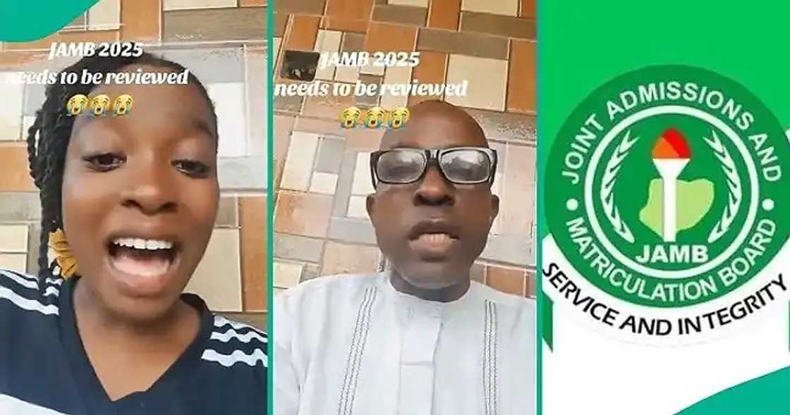 Father and daughter lament over daughter's poor performance in UTME 2025 organised by JAMB.
