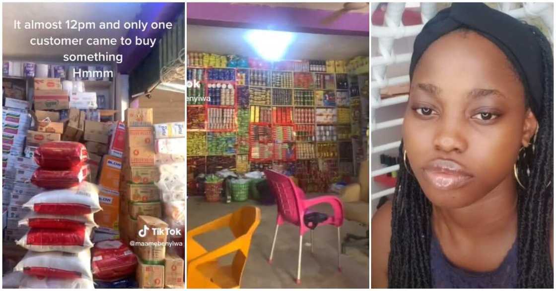 Only one customer, shop, stocked shop Only one customer, shop, stocked shop