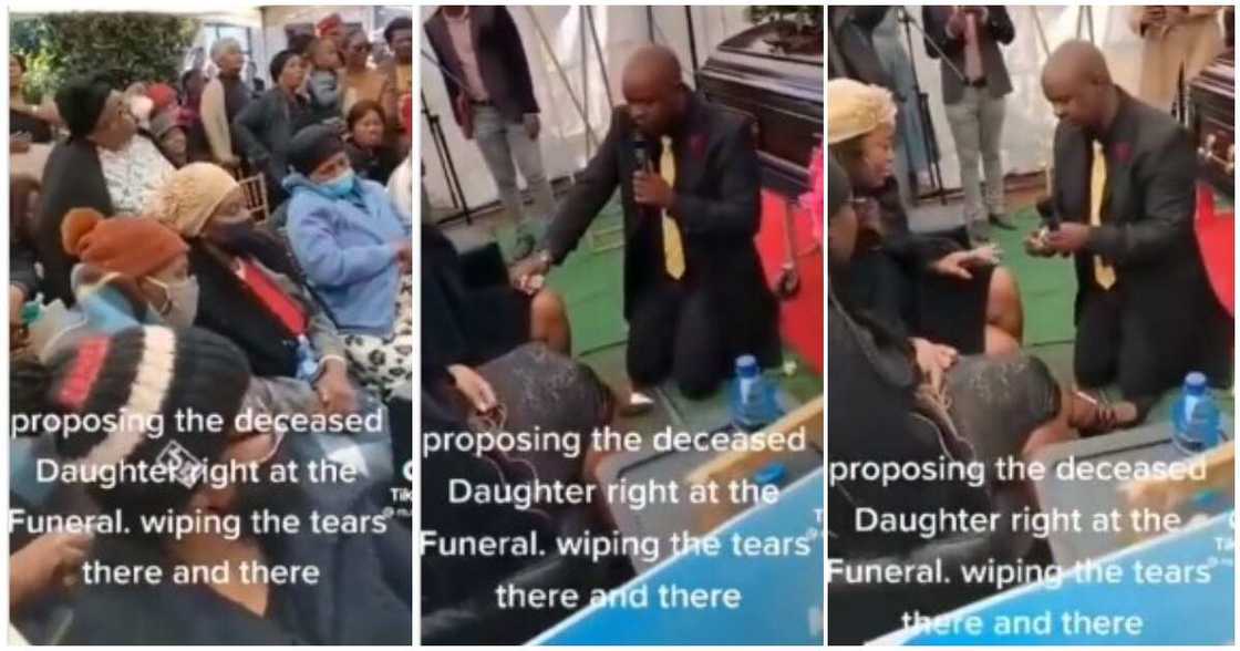 Proposal at burial, South African man proposes at burial, burial marriage proposal, marriage proposal Proposal at burial, South African man proposes at burial, burial marriage proposal, marriage proposal