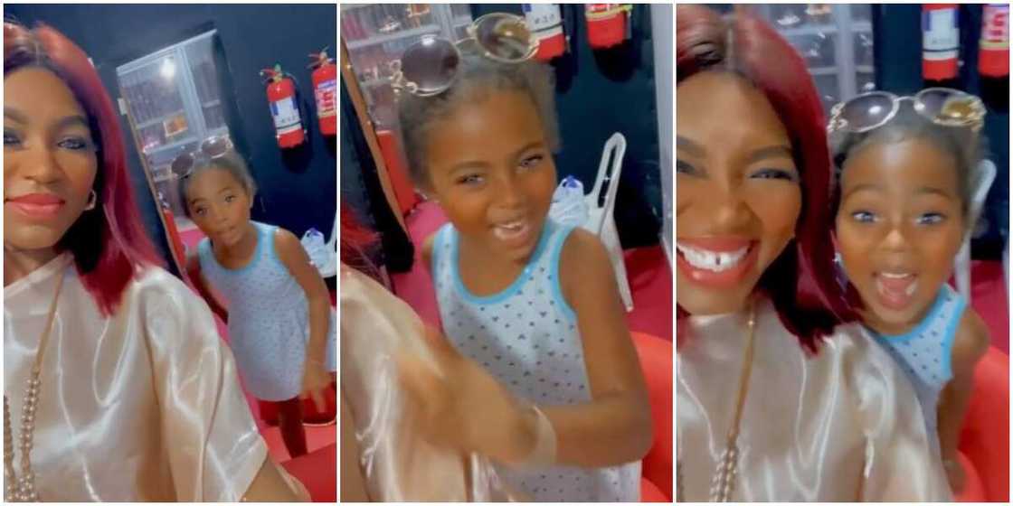 ‘Fun Mi the Phone’: Actress Ufuoma Mcdermott’s Daughter Tries to Speak Yoruba in Funny Video ‘Fun Mi the Phone’: Actress Ufuoma Mcdermott’s Daughter Tries to Speak Yoruba in Funny Video