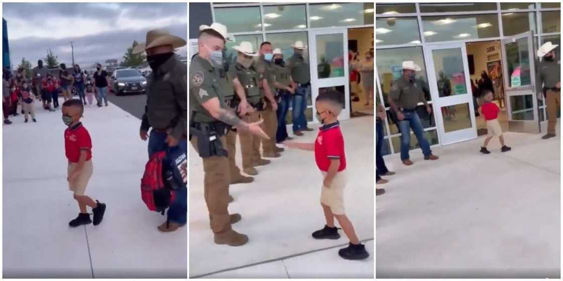 Emotional moment policemen treated son of their late colleague like VIP, escorted him on his first day of school Emotional moment policemen treated son of their late colleague like VIP, escorted him on his first day of school