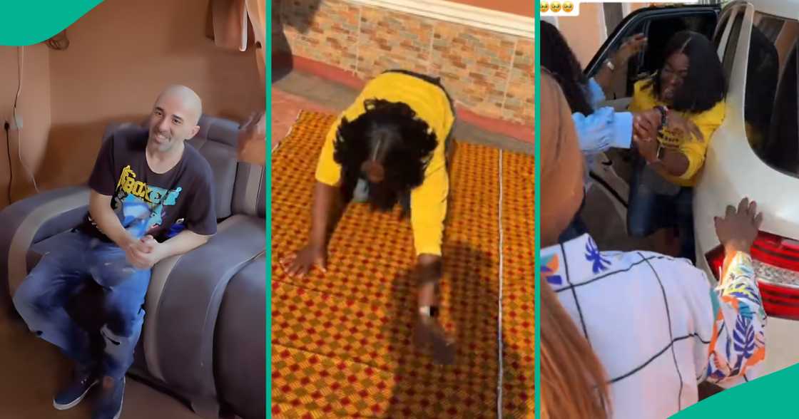 Lady returns home with White man after residing abroad for 9 years Lady returns home with White man after residing abroad for 9 years