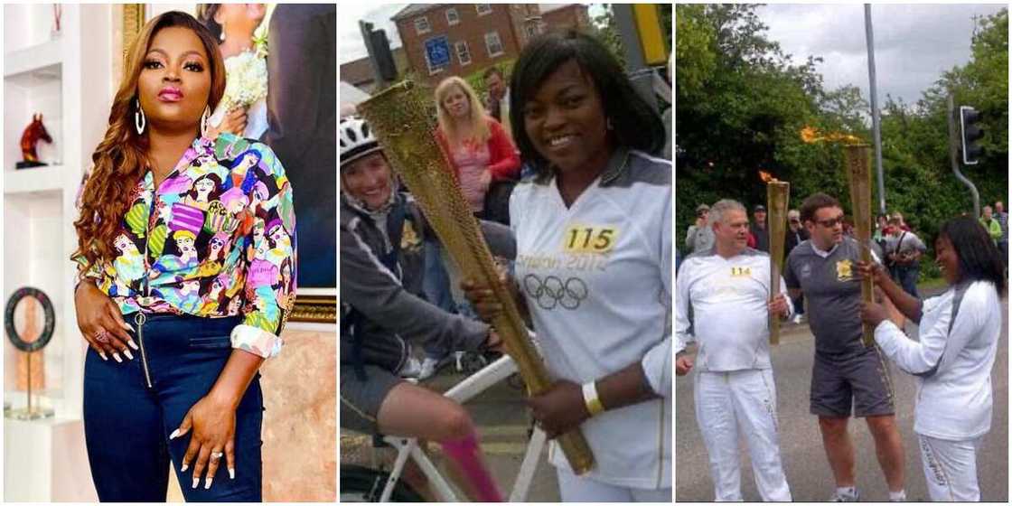 Actress Funke Akindele at Olympic games in 2012