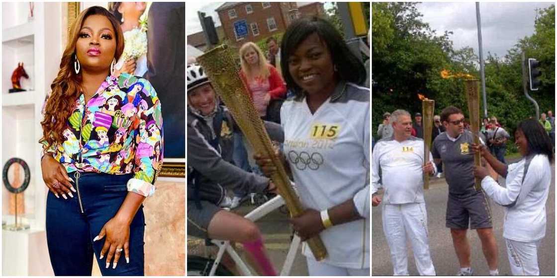 Actress Funke Akindele at Olympic games in 2012 Actress Funke Akindele at Olympic games in 2012