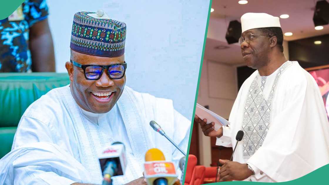 Senator Godswill Akpabio, the president of the Senate, is under fire over how he engaged Senator Opeyemi Bamidele, the Senate leader, during plenary. Senator Godswill Akpabio, the president of the Senate, is under fire over how he engaged Senator Opeyemi Bamidele, the Senate leader, during plenary.