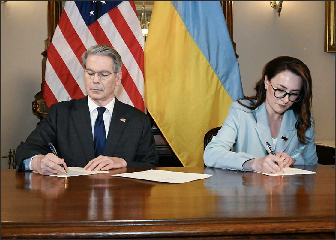 US Treasury Secretary Scott Bessent and Ukrainian First Deputy Prime Minister Yulia Svyrydenko sign a minerals deal at the Treasury Department US Treasury Secretary Scott Bessent and Ukrainian First Deputy Prime Minister Yulia Svyrydenko sign a minerals deal at the Treasury Department