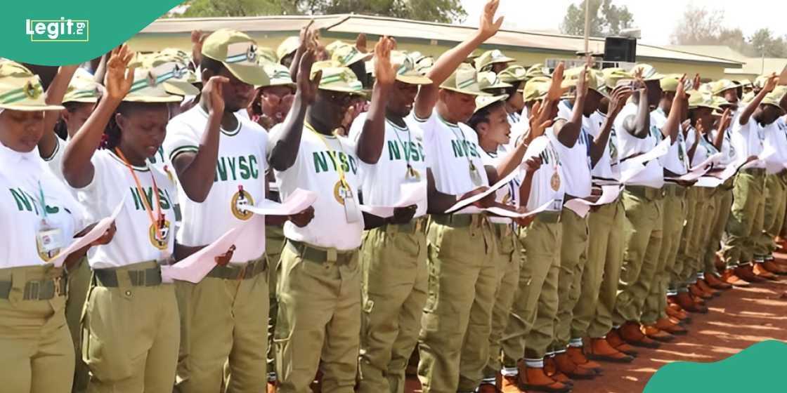 Corps members assembling at an NYSC orientation camp during a previous batch exercise.