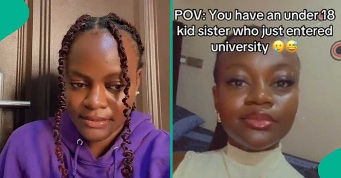 Lady reacts as younger sister who recently got into university sends 22 messages to her. Lady reacts as younger sister who recently got into university sends 22 messages to her.