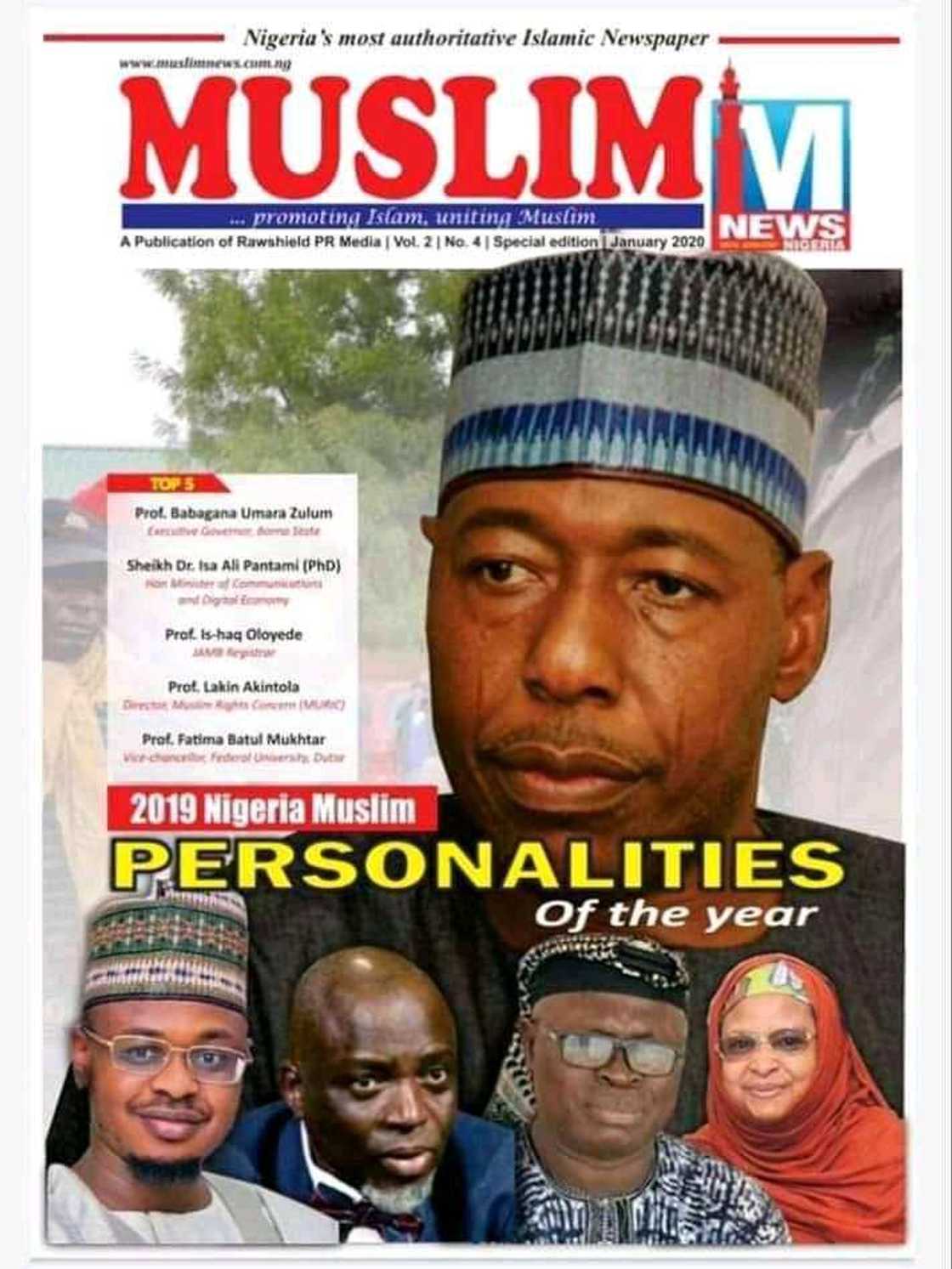 An karrama shugabanni Musulmai guda 5 da suka 'taka rawar gani' a shekarar 2019 An karrama shugabanni Musulmai guda 5 da suka 'taka rawar gani' a shekarar 2019