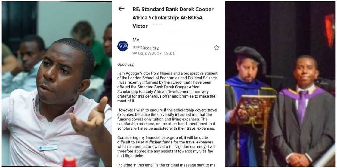 Agboga Victor: Man who went from begging for scholarship loans to helping PhD students with money in pounds Agboga Victor: Man who went from begging for scholarship loans to helping PhD students with money in pounds