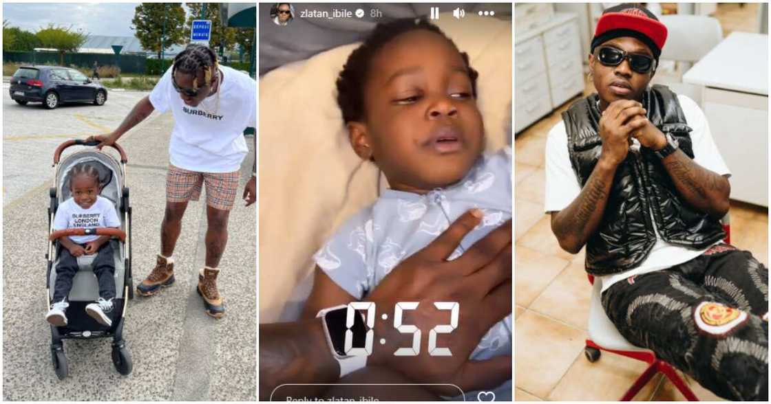 Nigerian singer Zlatan and his son Shiloh