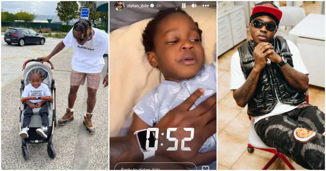 Nigerian singer Zlatan and his son Shiloh Nigerian singer Zlatan and his son Shiloh