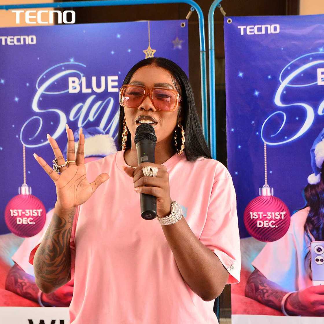 Blue Santa Came Early as Lucky Customer Gets Gifts Worth N1,000,000 from TECNO