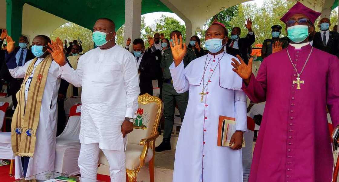 Enugu Rally: Gov Ugwuanyi, CAN Pray for Nation’s Peace, Security