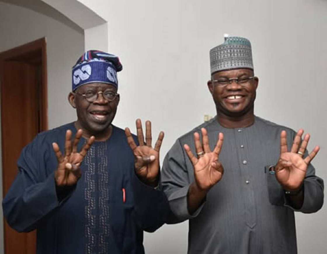 Tinubu and Yahaya Bello Tinubu and Yahaya Bello