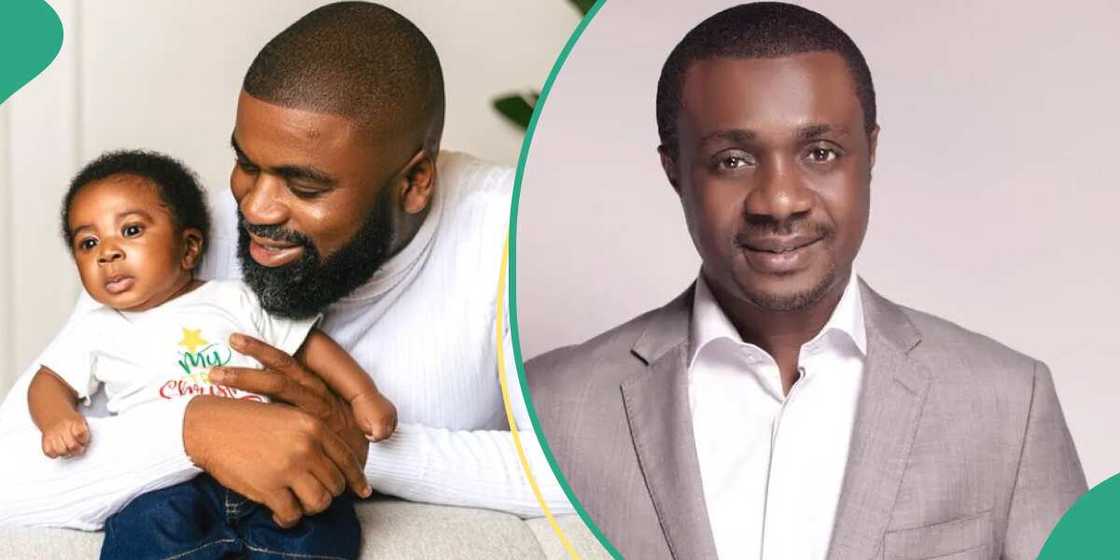 Mercy Chinwo's son with father Pastor Blessed, Nathaniel Bassey Mercy Chinwo's son with father Pastor Blessed, Nathaniel Bassey