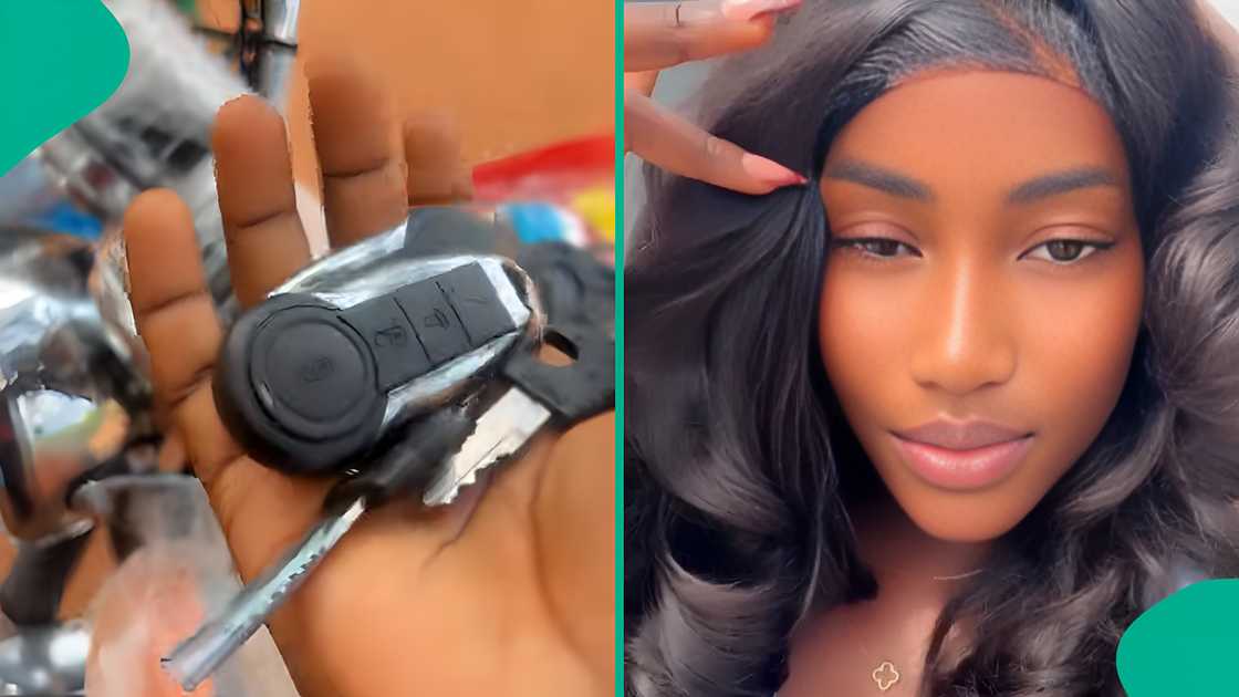 Nigerian lady goes viral for gifting her father a brand new motorcycle.