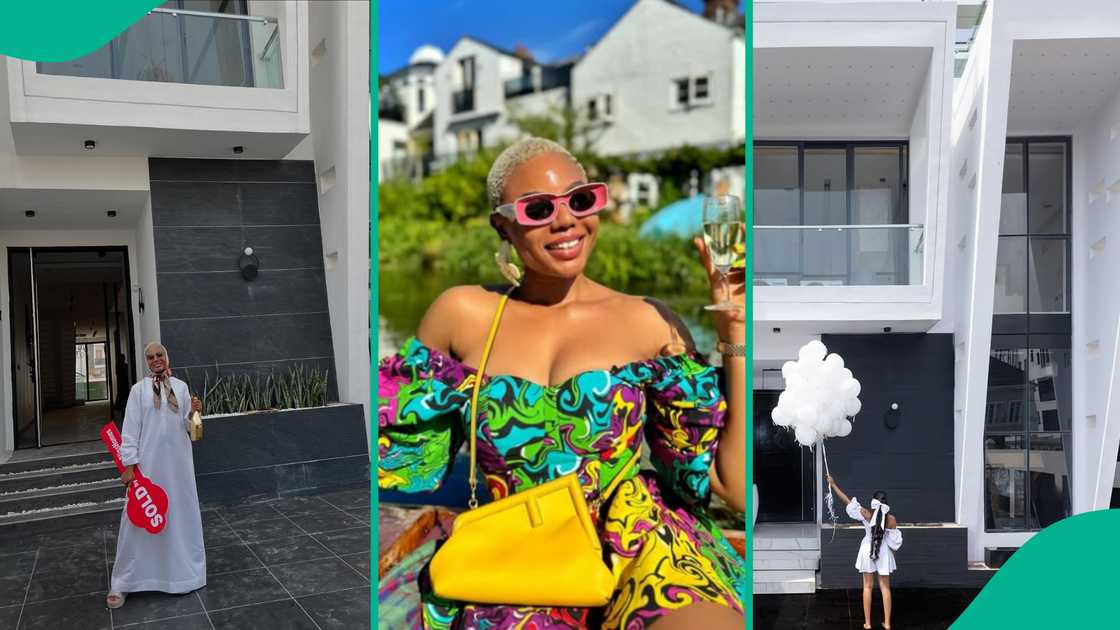 Nancy Isime unveils new mansion on 33rd birthday. Nancy Isime unveils new mansion on 33rd birthday.