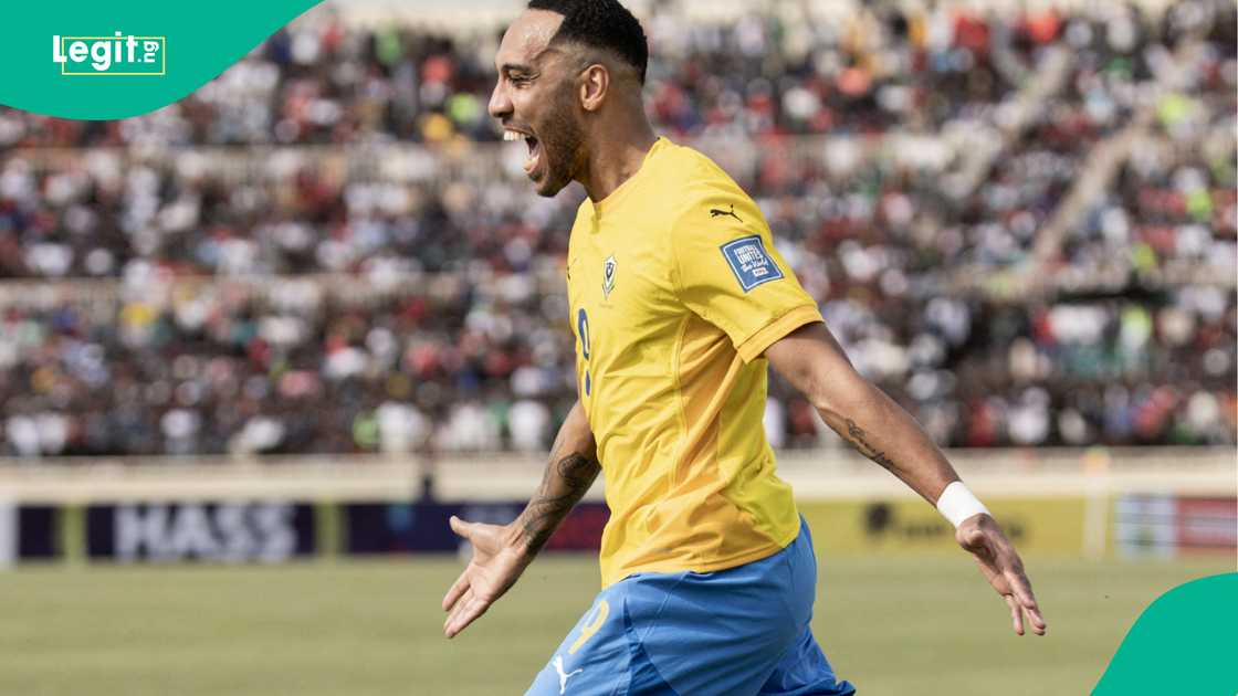 Pierre-Emerick Aubameyang, Gabon national team, World Cup qualifier. Pierre-Emerick Aubameyang, Gabon national team, World Cup qualifier.