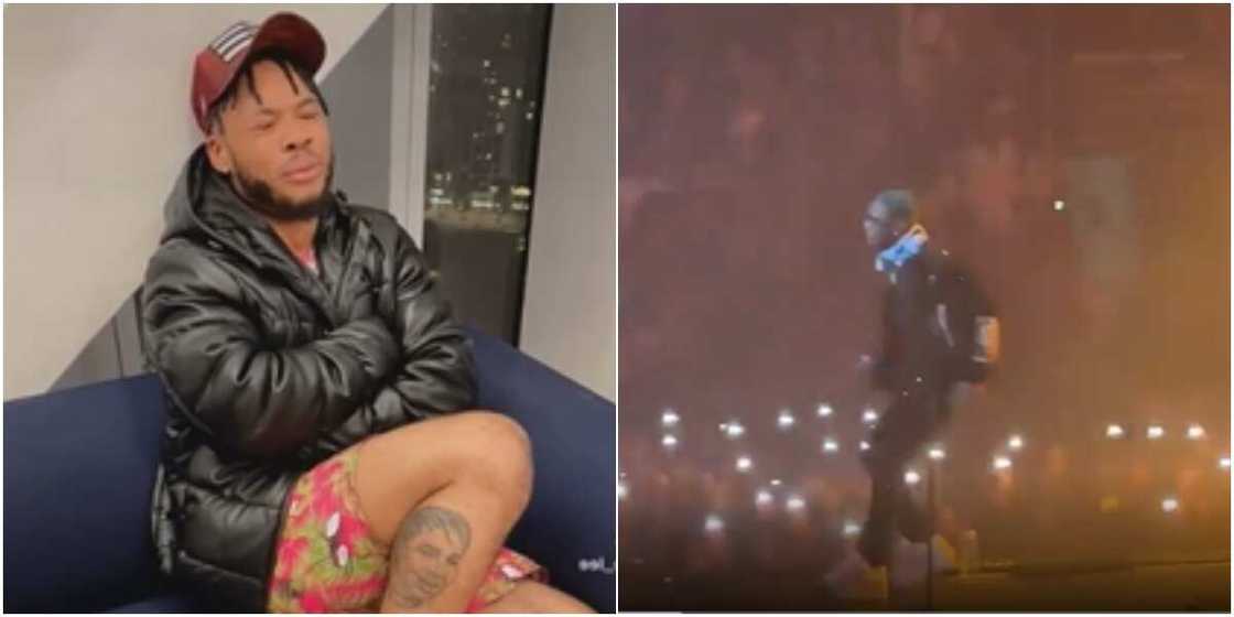 Dancer Poco Lee cries like a baby as Wizkid invites friend Bella Schmurda on stage Dancer Poco Lee cries like a baby as Wizkid invites friend Bella Schmurda on stage