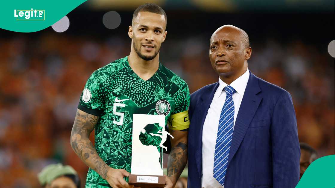 William Troost-Ekong, Patrice Motsepe, Super Eagles, Nigeria, Stade Olympique Alassane Ouatarra, Ebimpe, Abidjan, Ivory Coast, AFCON 2023.