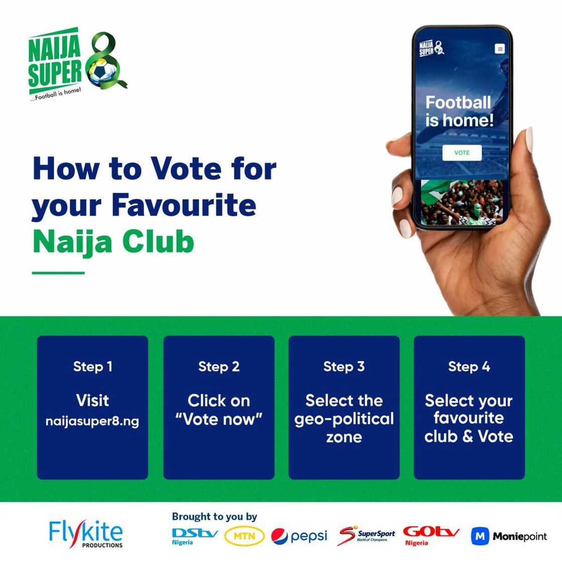 It’s Time to Vote your Favourite Local League Club into Naija Super 8! It’s Time to Vote your Favourite Local League Club into Naija Super 8!