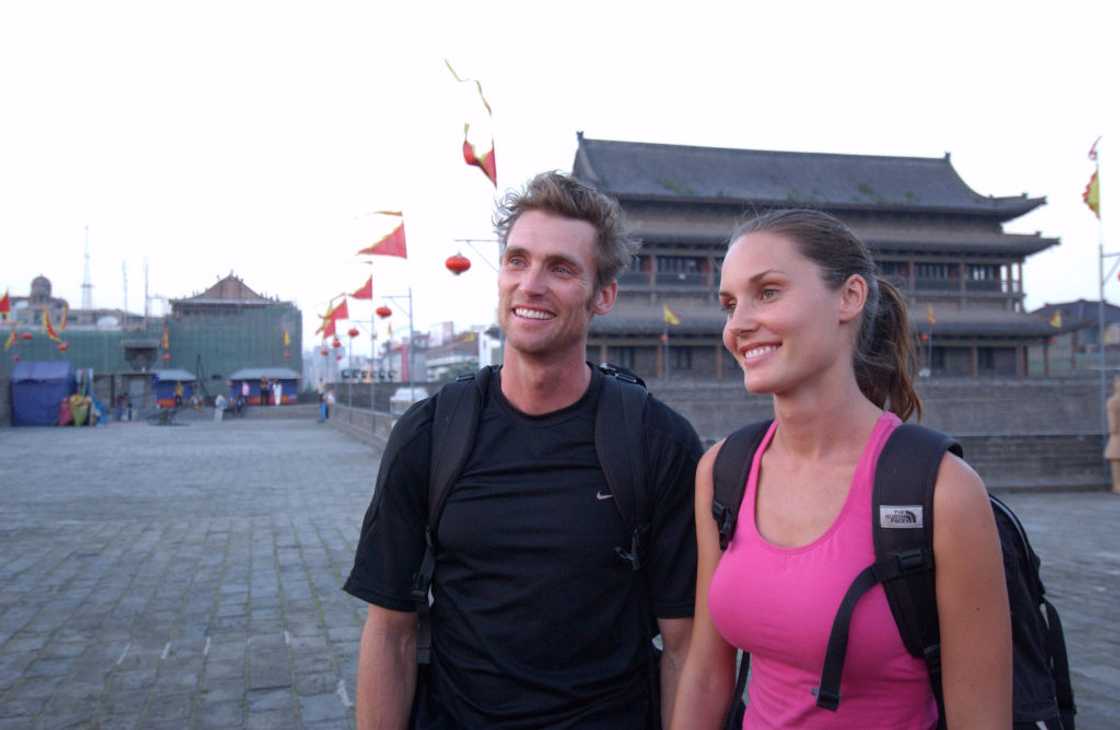 Freddy Holliday and Kendra Bentley at the South Gate of the Xi'an Wall Freddy Holliday and Kendra Bentley at the South Gate of the Xi'an Wall