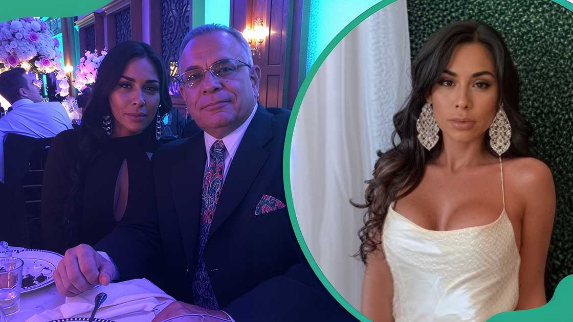 Nicolette Gotti sitting with her father, John Gotti, and Nicolette posing indoors