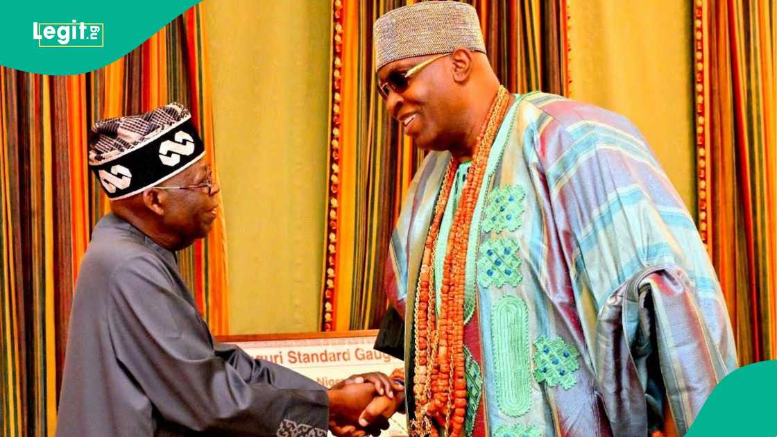 Details of President Bola Tinubu's meeting with Oba Ghandi emerges/President Bola Tinubu says Nigeria now respected globally after purported bold reforms