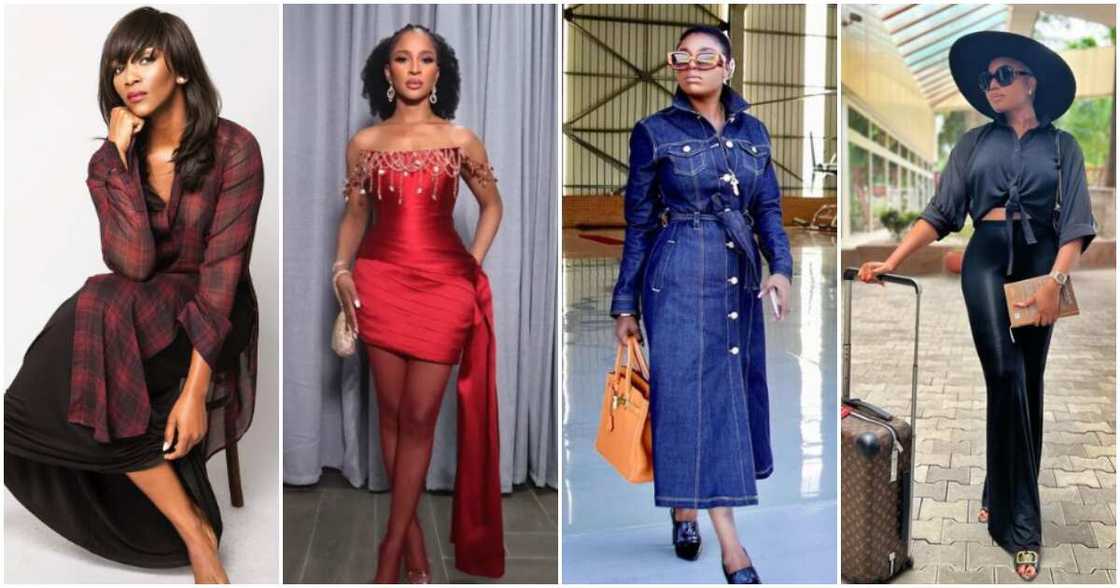 Photos of Nollywood actresses Genevieve Nnaji, Adesua Etomi, Annie Idibia and Nancy Isime