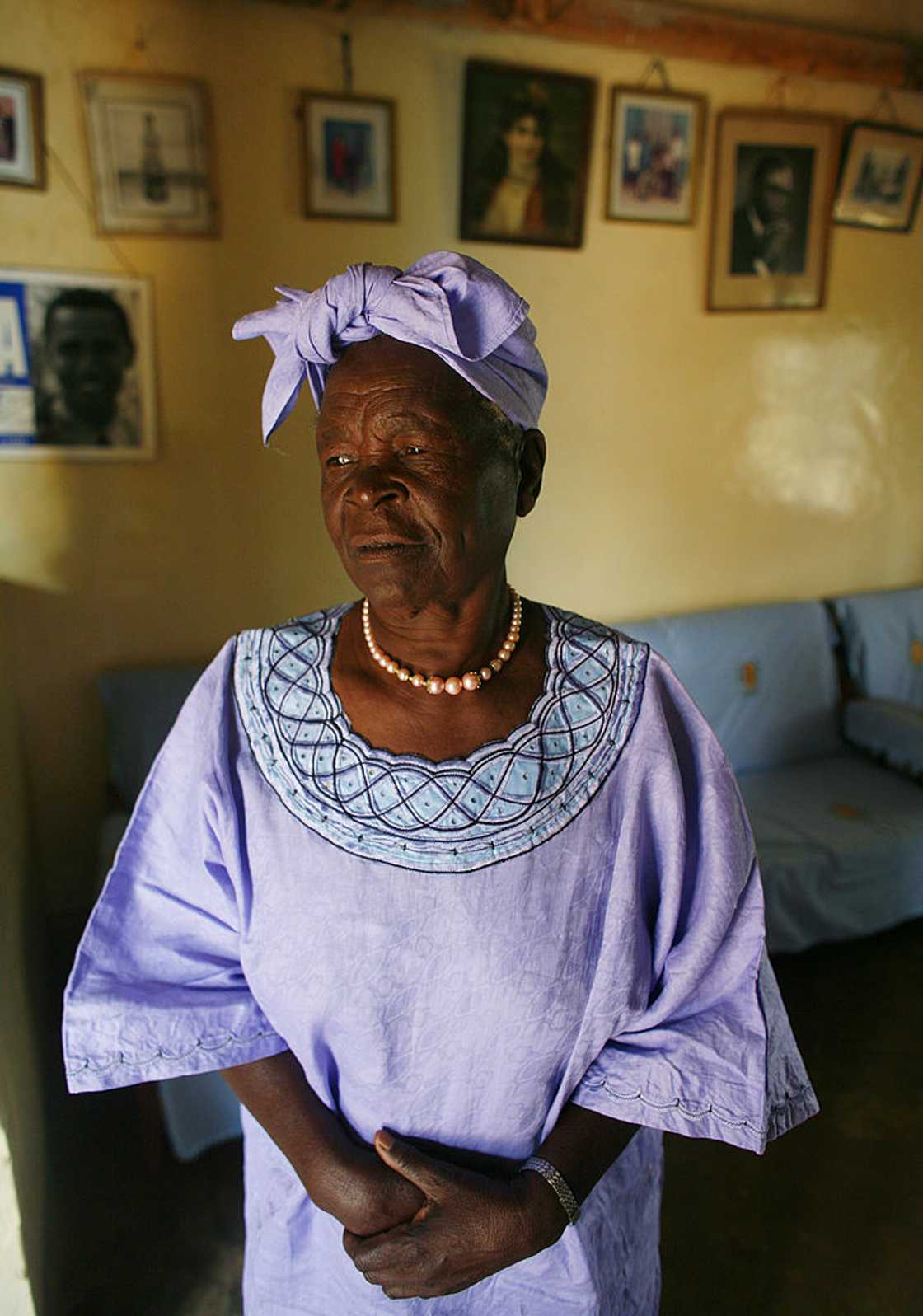 African grandma standing