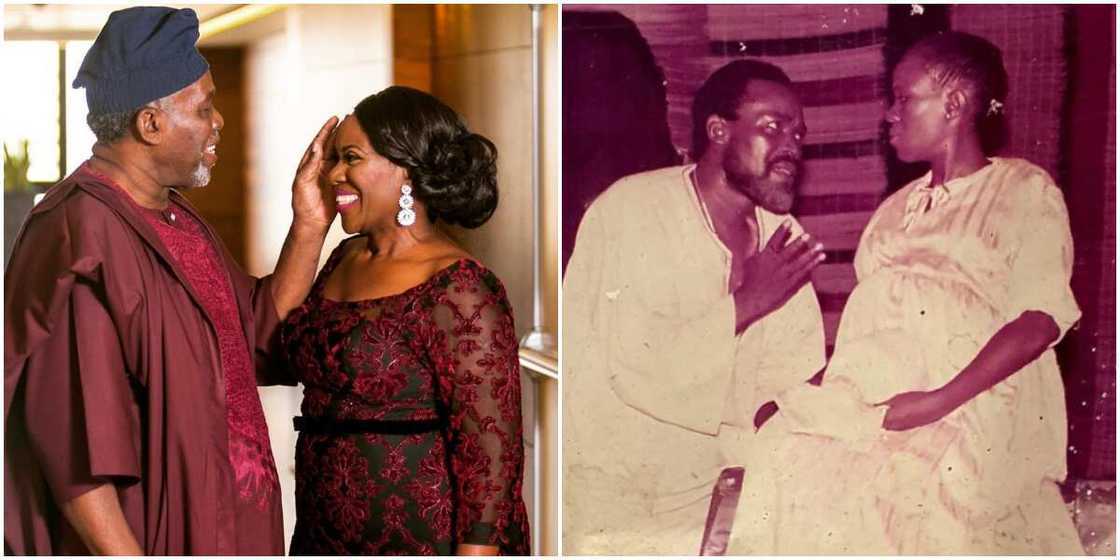 Olu Jacobs and wife