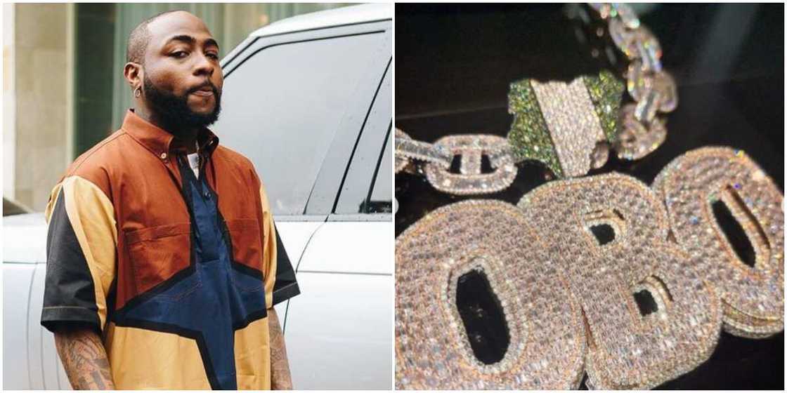 Davido's new necklace Davido's new necklace