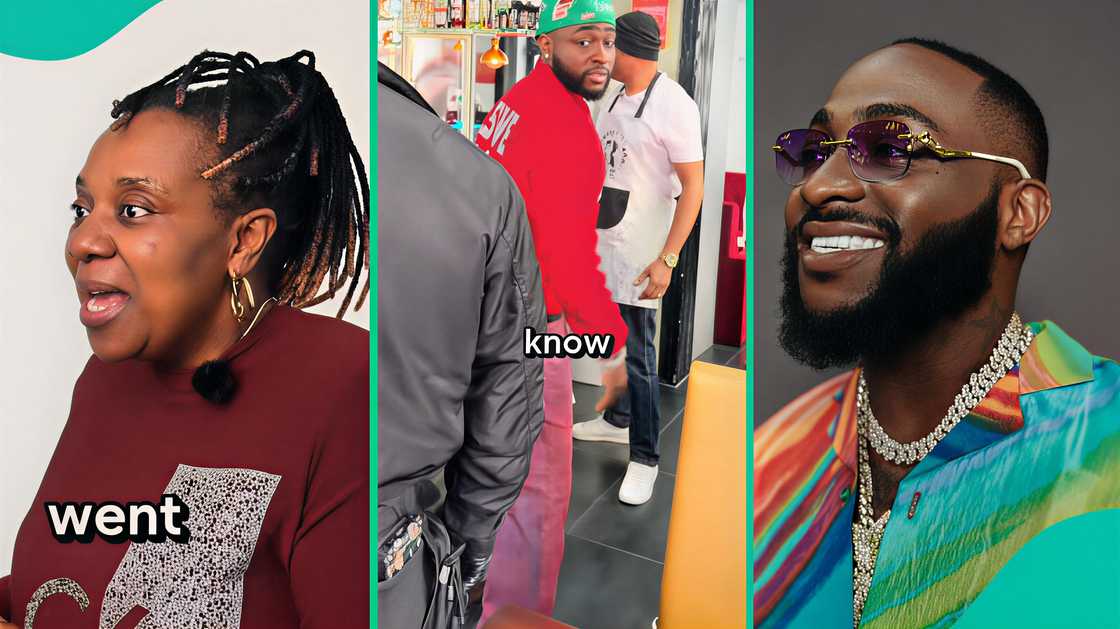 Restaurant owner reacts after Davido visited her eatery unexpectedly.