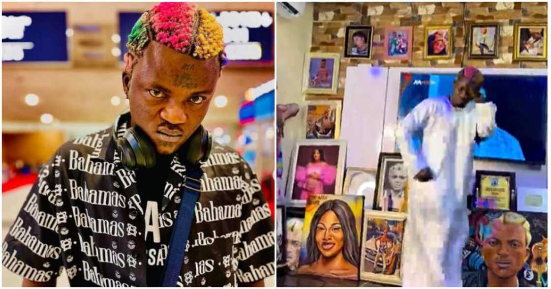 Nigerian singer Portable in his living room Nigerian singer Portable in his living room