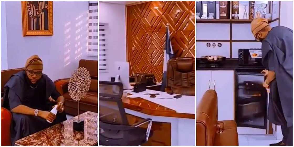 Nigerian big boy E-Money shows off his luxurious office in new video Nigerian big boy E-Money shows off his luxurious office in new video