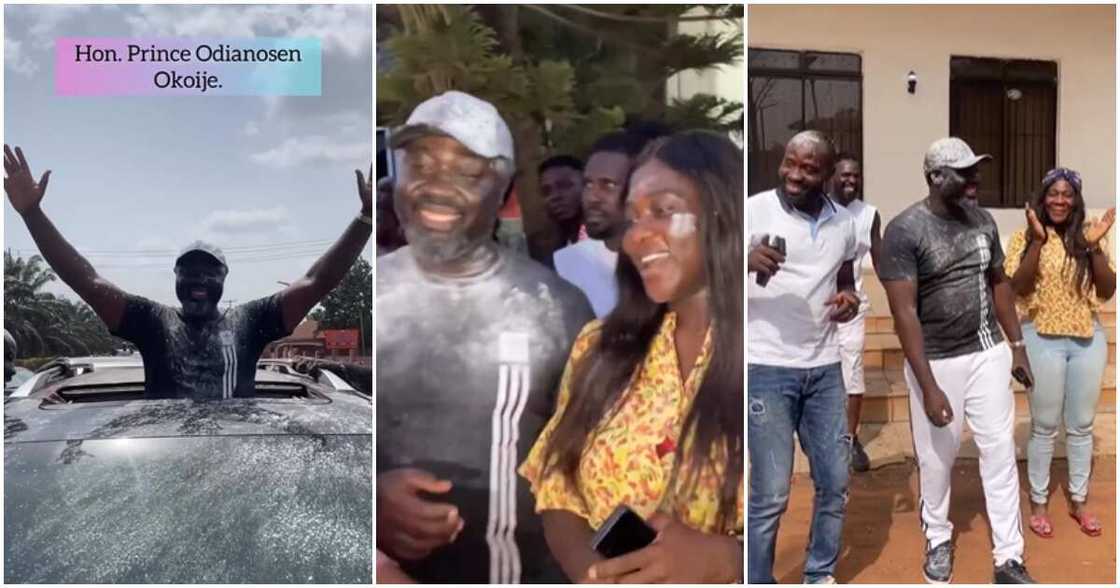 Actress Mercy Johnso and her hubby rejoicing Actress Mercy Johnso and her hubby rejoicing