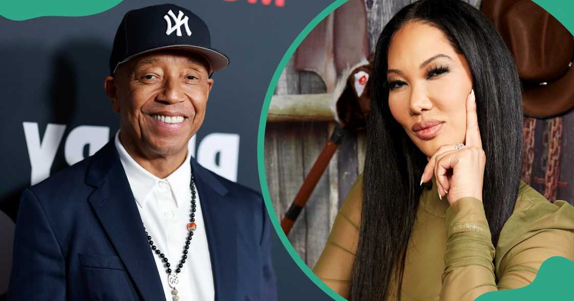 Russell at the 2023 MusiCares awards (L) and ex-wife Kimora on The Kelly Clarkson Show (R). Russell at the 2023 MusiCares awards (L) and ex-wife Kimora on The Kelly Clarkson Show (R).