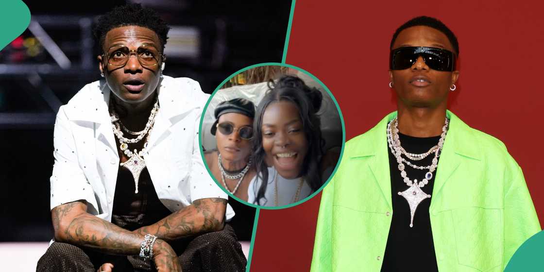Lady shows off Wizkid's lookalike. Lady shows off Wizkid's lookalike.
