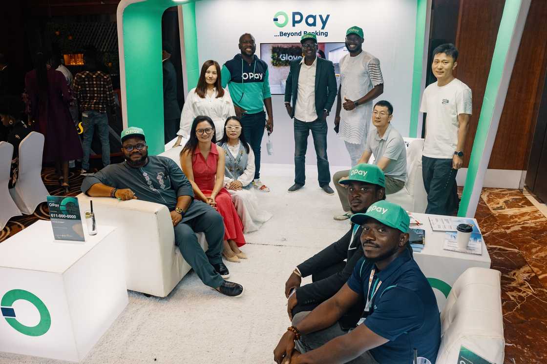 OPay employees posing for a photo
