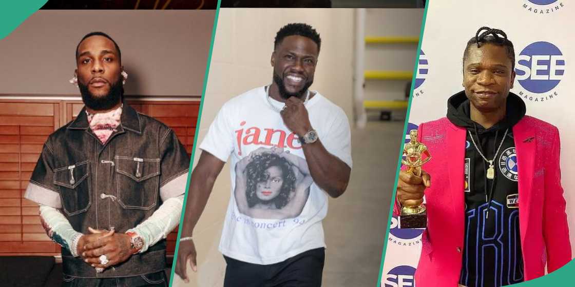Burna Boy spotted with Kevin Hart and Akon, Speed Darlington Burna Boy spotted with Kevin Hart and Akon, Speed Darlington