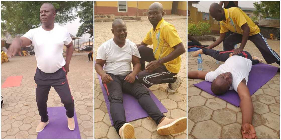 Fit fam: Veteran Nollywood actor Yinka Quadri spotted working out Fit fam: Veteran Nollywood actor Yinka Quadri spotted working out