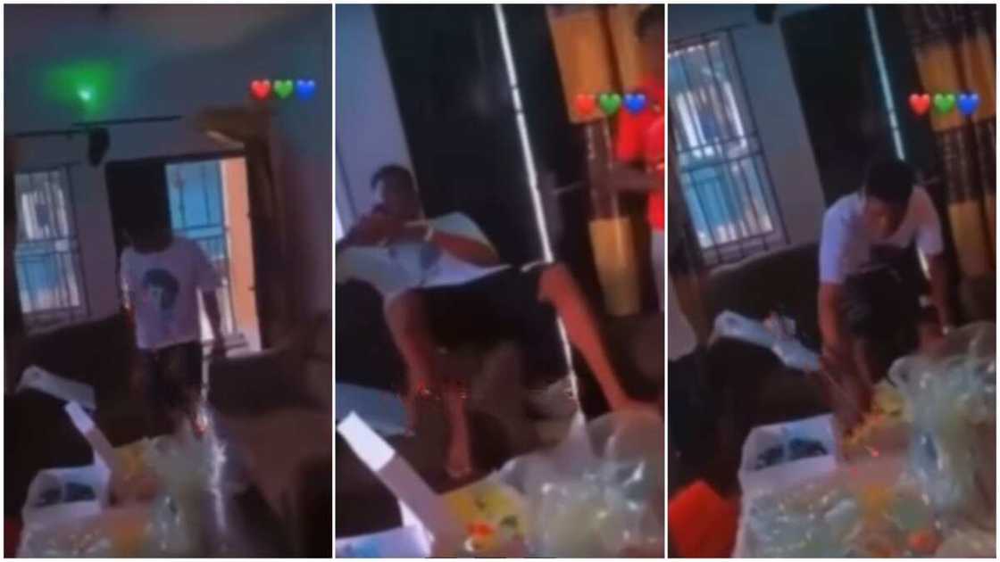The man kept pressing his phone. The man kept pressing his phone.