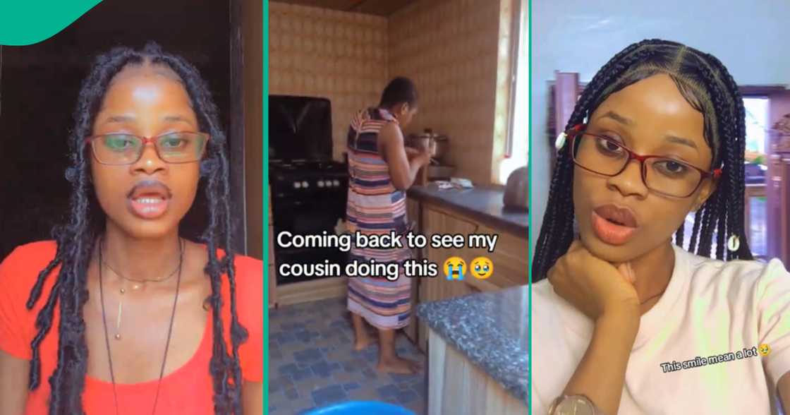 Lady shocked to catch her cousin stealing money from her piggy bank, records the act