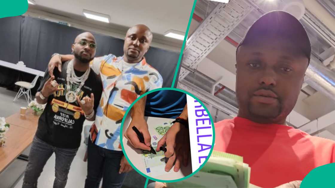 Davido's aide Isreal DMW checked for counterfeit money in Spain.