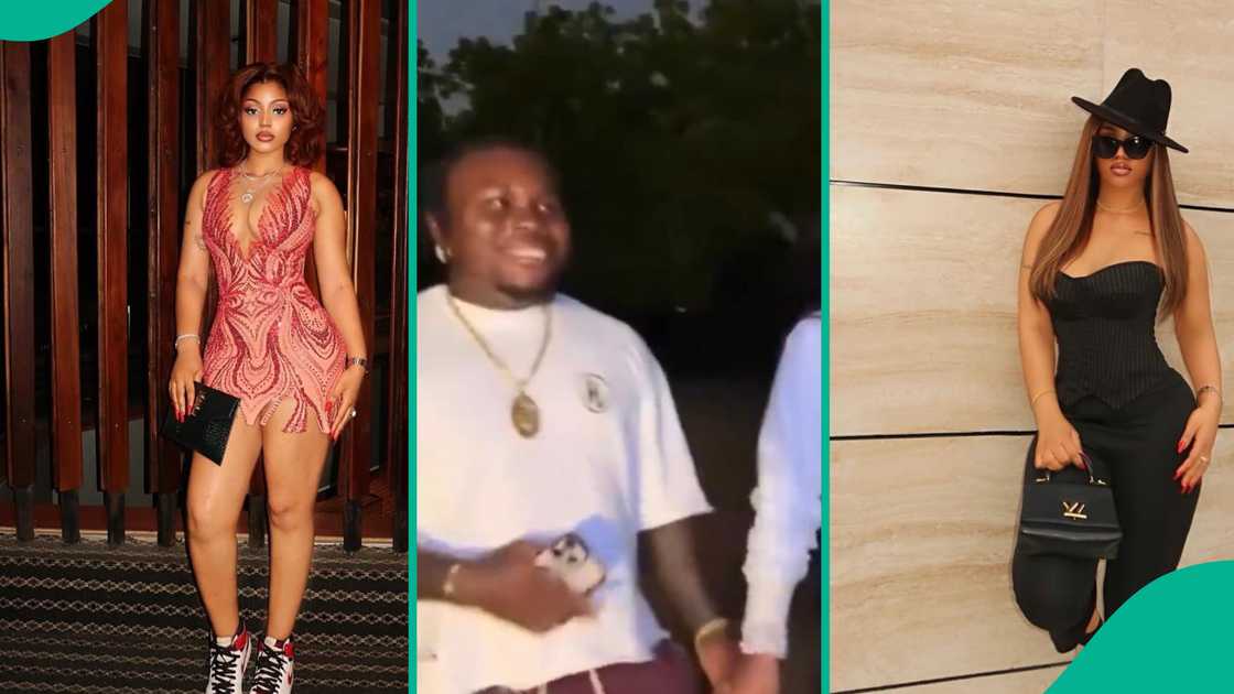Regina Daniels with mystery man Regina Daniels with mystery man