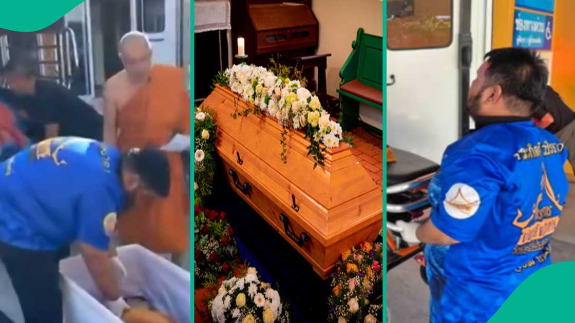 Woman thought to be dead moves inside coffin.