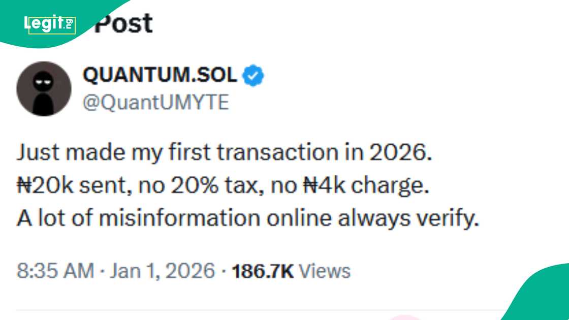 Tax law: Man who transferred N20k to someone shares what happened, debunks rumours