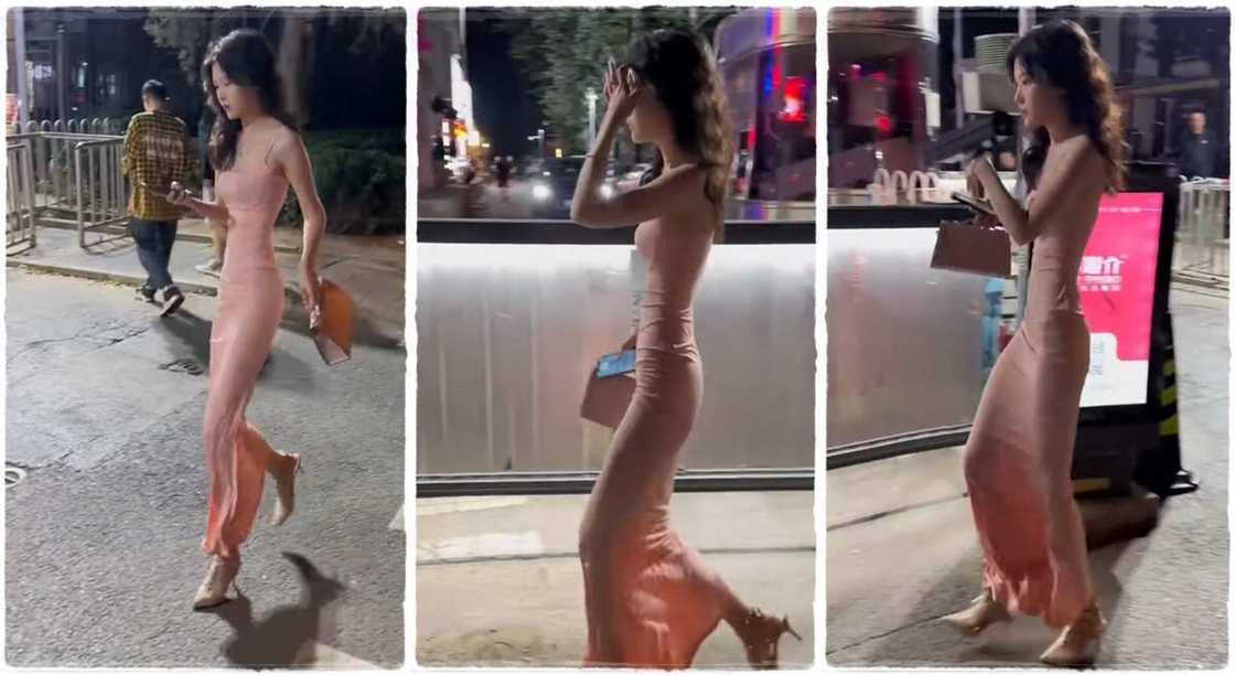 Lady with lanky shape goes viral. Lady with lanky shape goes viral.