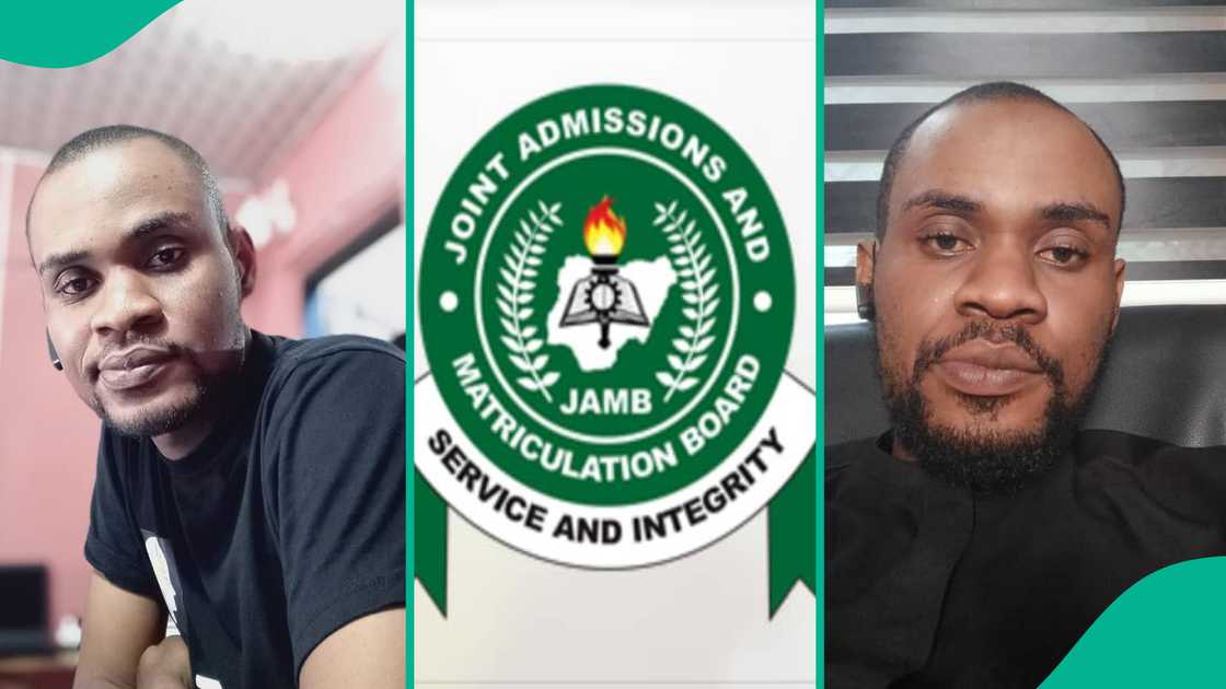 Nigerian teacher who joined his students to write JAMB. Nigerian teacher who joined his students to write JAMB.